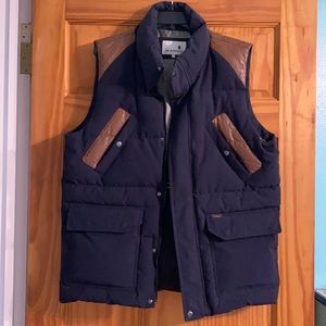 Men’s vest with faux leather accents